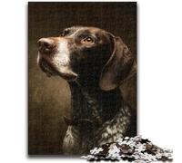 Puzzles for Teenagers 1000 Pieces German Shorthaired Pointer Challenging To Complete But Fun And Humorous Educational Game for Birthday 50x75cm