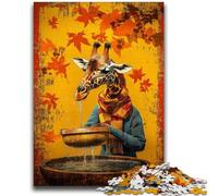 Puzzles for Teenagers 1000 Pieces Giraffe Art Relax Games Educational Game for Birthday, Chrismas for And Age 14 Years Up 50x75cm