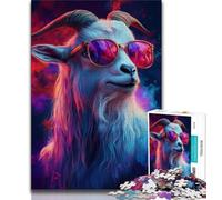 Puzzles for Teenagers 1000 Pieces Goat 1000 Pieces for Adults,is Ideal As Gifts for The Whole Family Suitable for And 14 38x26cm