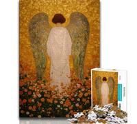 Puzzles for Teenagers 1000 Pieces Golden Angel,Stress Reliever Difficult Challenge Every Piece Is Unique - Challenging Family Fun Game (38x26cm)