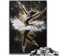 Puzzles for Teenagers 1000 Pieces Golden Ballerina Suitable for Ages 14 And Up Challenging Game Great Gift for Gaming 38x26cm