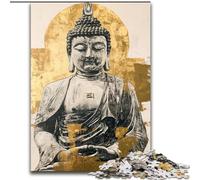 Puzzles for Teenagers 1000 Pieces Golden Buddha Statue, Train Your Brain And Hands Unique Birthday And Gifts for Age 14+ (Size 50x75cm)