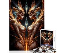 Puzzles for Teenagers 1000 Pieces Golden Goddesses Jigsaw Puzzles 1000 Brain Teaser Game Great Gifts for Games Learning Educational (50x75cm)