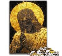 Puzzles for Teenagers 1000 Pieces Golden Jesus 1000 Pieces for Adults,for Educational Game Challenge Toy Deal As Gifts for The Whole Family (38x26cm)