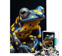 Puzzles for Teenagers 1000 Pieces Golden Poison Dart Frog Difficult And Challenge Presents for Women Fun Games for And from 14 Years And over (38X52CM)