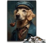 Puzzles for Teenagers 1000 Pieces Golden Retriever Detective 1000 Pieces for Adults,Quiz Game for Is Ideal As A Gift for The Whole Family (50x75cm)