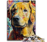 Puzzles for Teenagers 1000 Pieces Golden Retriever Oil Painting 1000 Pieces for Adults,for Educational Game Challenge Toy Deal As Gifts for The Whole Family (38x26cm)