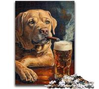 Puzzles for Teenagers 1000 Pieces Golden Retriever Smoking 1000 Pieces for Adults,is Ideal As Gifts for The Whole Family Suitable for And 14 (38x26cm)
