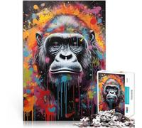puzzles for teenagers 1000 pieces Gorilla Banksy Street Art Herausfordernd Schwierig Heimdekoration Spielzeug75x50cm