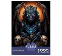 Puzzles for Teenagers 1000 Pieces Gothic Dragon Wall Art Print Jigsaw Puzzle Brain Teaser Game A Work of Art Unique Birthday And Xmas Gifts 52x38cm/1000pcs