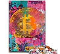 Puzzles for Teenagers 1000 Pieces Graffiti Bitcoin Relax Games Educational Game for Birthday, Chrismas for And Age 14 Years Up 50x75cm