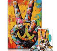 Puzzles for Teenagers 1000 Pieces Graffiti Retro Pop Art Hand Teenager Jigsaw,Educational Games Home Decoration Birthday Present, Gifts, Wall Art (size 38x26cm)