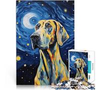 puzzles for teenagers 1000 pieces Great Dane Dog Van Gogh Pädagogisches Familienspiel einzigartiges Herausforderungsspiel52x38cm