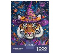 Puzzles for Teenagers 1000 Pieces Halloween Tiger Magic Jigsaws for Adults Fun Games But Fun And Humorous Christmas Birthday Gifts 38x26cm/1000pcs