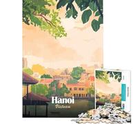 Puzzles for Teenagers 1000 Pieces Hanoi, Vietnam in The Rain Hands-on Game for Educational Game Challenge Toy Great Gifts for Games Analysis And Logic (Size 38x26cm)