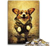 Puzzles for Teenagers 1000 Pieces Happy Corgi for Educational Game Challenge Toy for Is Ideal As A Gift for The Whole Family 26x38cm