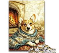 Puzzles for Teenagers 1000 Pieces Happy Corgi for Educational Game Challenge Toy for Is Ideal As A Gift for The Whole Family 50x75cm