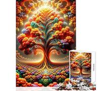 Puzzles for Teenagers 1000 Pieces Harmony in The Orchard Brain Teaser Game Tough Challenge Educational Toy Parent-child Interaction (38x52cm)