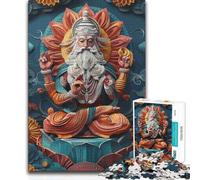 Puzzles for Teenagers 1000 Pieces Hindu God Brahma Hand Speed Race Impossible Game for 14+ Puzzle Game Offered 38x52cm