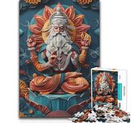 Puzzles for Teenagers 1000 Pieces Hindu God Brahma Hand Speed Race Impossible Game for 14+ Puzzle Game Offered 50x75cm