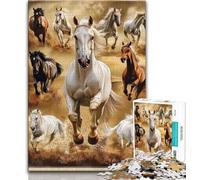 Puzzles for Teenagers 1000 Pieces Horse Collage Teenager Jigsaw,Educational Games Home Decoration Birthday Present, Gifts, Wall Art (size 38x26cm)