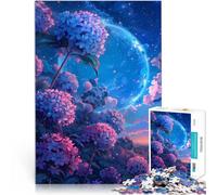 puzzles for teenagers 1000 pieces Hortensia Full Moon Anime Analysis and logic is ideal as a gift for the whole family 50x70cm