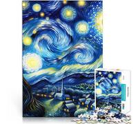 puzzles for teenagers 1000 pieces House under the stars at night Lustige Spiele Tolle Geschenke und Spielzeuge52x38cm