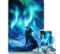 Puzzles for Teenagers 1000 Pieces Howling Wolf,Help The Brain Exercise Addictive Toys to Cultivate Patience Gift For Birthdays (38x26cm)