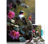 Puzzles for Teenagers 1000 Pieces Hummingbird,Educational Games Home Decoration Educational Game for Birthday,Chrismas (75x50cm)