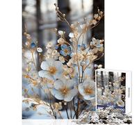 Puzzles for Teenagers 1000 Pieces Iced Blossom Whispers Toy Wall Decor Gifts Ideas Brain Teaser Game Enhance Love between Couples Size 50x75cm