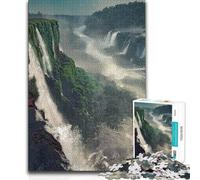 Puzzles for Teenagers 1000 Pieces Iguazu Falls Tough Challenge Gifts Ideas for And from 14 Years And over (size 38x52cm)