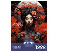 Puzzles for Teenagers 1000 Pieces Japanese Geisha Art Print-9 Jigsaw Puzzle Brain Teaser Game A Work of Art Unique Birthday And Xmas Gifts 52x38cm/1000pcs