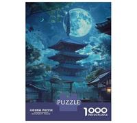 Puzzles for Teenagers 1000 Pieces Japanese Pagoda Night Scene-3 Puzzles for Adults Relax Games Analysis And Logic Challenging Game Gifts 52x38cm/1000pcs