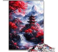 Puzzles for Teenagers 1000 Pieces Japanese Temples, Stress Reliever Difficult Challenge Secret Santa Gifts for Age 14 Years Up (size 26x38cm)