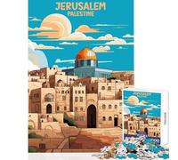 Puzzles for Teenagers 1000 Pieces Jerusalem Palestine Design Toy Wall Decor Gifts Ideas Brain Teaser Game Enhance Love between Couples Size 38x52cm