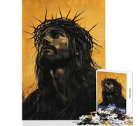 Puzzles for Teenagers 1000 Pieces Jesus Christ Portrait Educational Games Perfect Decoration DIY Toys Parent-child Interaction (50x75cm)
