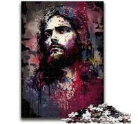 Puzzles for Teenagers 1000 Pieces Jesus Help The Brain Exercise Addictive Toys to Cultivate Patience Artists Collection, Fine Art 38x26cm