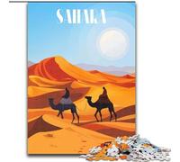 Puzzles for Teenagers 1000 Pieces Journey Through Sahara, Challenging Game Toys Wall Decoration Unique Birthday And Xmas Gifts 50x75cm