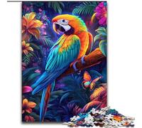 Puzzles for Teenagers 1000 Pieces Jungle Parrot, Suitable for People Aged 14 And Above Educational Games Secret Santa Gifts (Size 50x75cm)