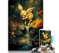 Puzzles for Teenagers 1000 Pieces Jungle Sika Deer,Stress Reliever Difficult Challenge Every Piece Is Unique - Challenging Family Fun Game (38x26cm)