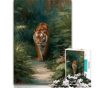Puzzles for Teenagers 1000 Pieces Jungle Tiger 1000 Pieces for Adults,is Ideal As Gifts for The Whole Family Suitable for And 14 75x50cm
