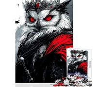 Puzzles for Teenagers 1000 Pieces King Owl with Crown Brain Teaser Game Staycation Kill Time Home Decoration Toys Parent-child Interaction (38x52cm)