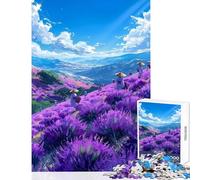 Puzzles for Teenagers 1000 Pieces Lavender Harvest Brain Teaser Game Staycation Kill Time Home Decoration Toys Parent-child Interaction (38x26cm)