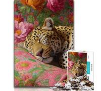 Puzzles for Teenagers 1000 Pieces Leopard on The Sofa Teenager Jigsaw,Educational Games Home Decoration Suitable for Desktop Decoration (size 75x50cm)