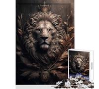 Puzzles for Teenagers 1000 Pieces Lion Beloved DIY Toys Great Gift for Games Brain Teaser Game Fun at Home Activities, Size 50x75cm