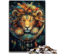 Puzzles for Teenagers 1000 Pieces Lion Dream Catcher Learning Educational Toys Family Games Enhance Love between Couples 50x75cm