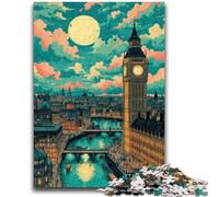 Puzzles for Teenagers 1000 Pieces London at Night for Educational Game Challenge Toy for Is Ideal As A Gift for The Whole Family 26x38cm
