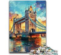 Puzzles for Teenagers 1000 Pieces London Bridge Family Entertainment Toys Educational Game for Birthday, Chrismas for Ages 14+ 26x38cm