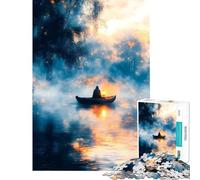 Puzzles for Teenagers 1000 Pieces Lone Mystical River Journey Difficult And Challenge Presents for Women Fun Games for And from 14 Years And over (50X75CM)