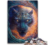 Puzzles for Teenagers 1000 Pieces Lynx Help The Brain Exercise Addictive Toys to Cultivate Patience Artists Collection, Fine Art 38x26cm